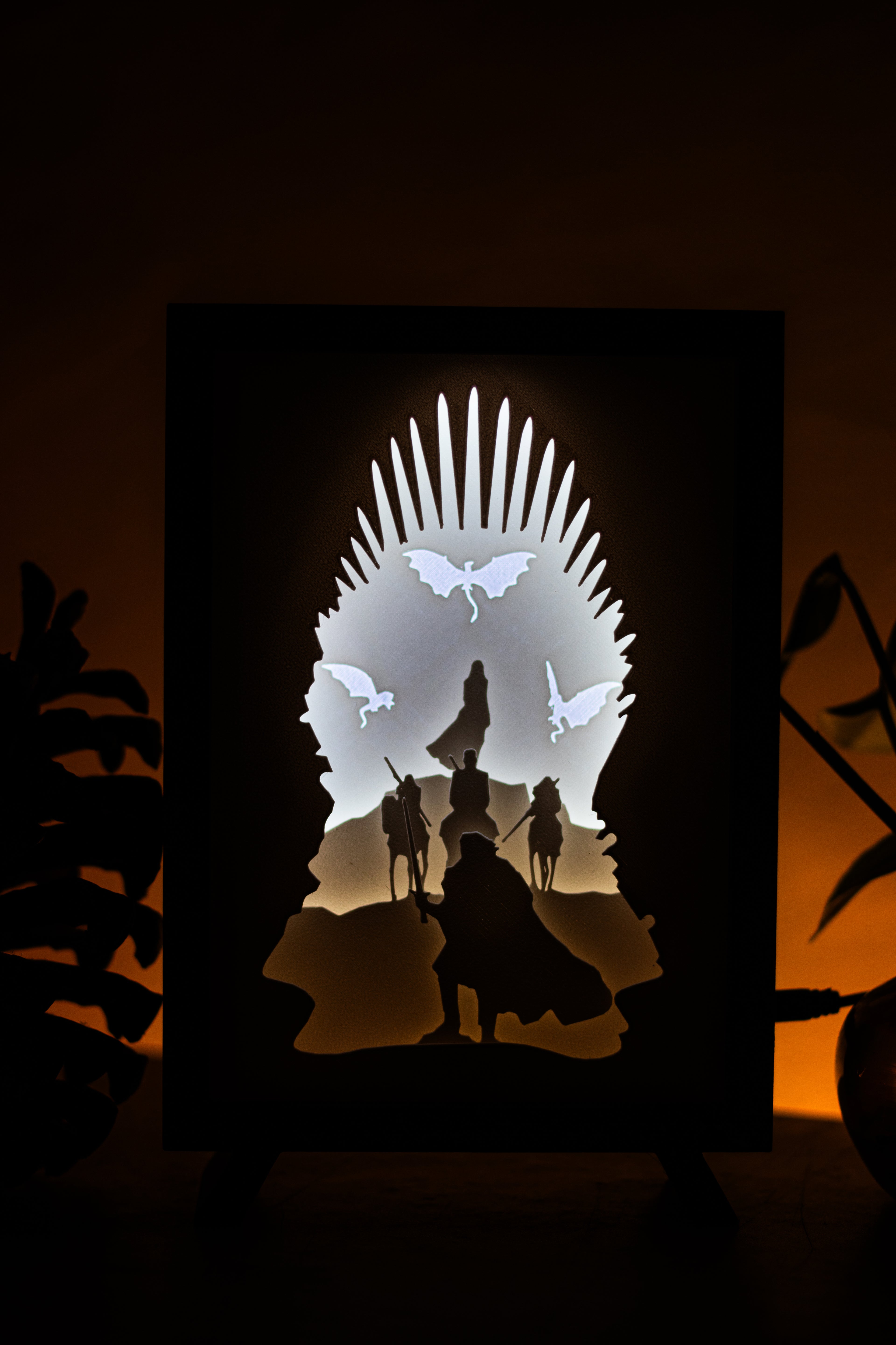Game of Thrones Series Shadowbox | 3D Layered RGB LED Art Décor