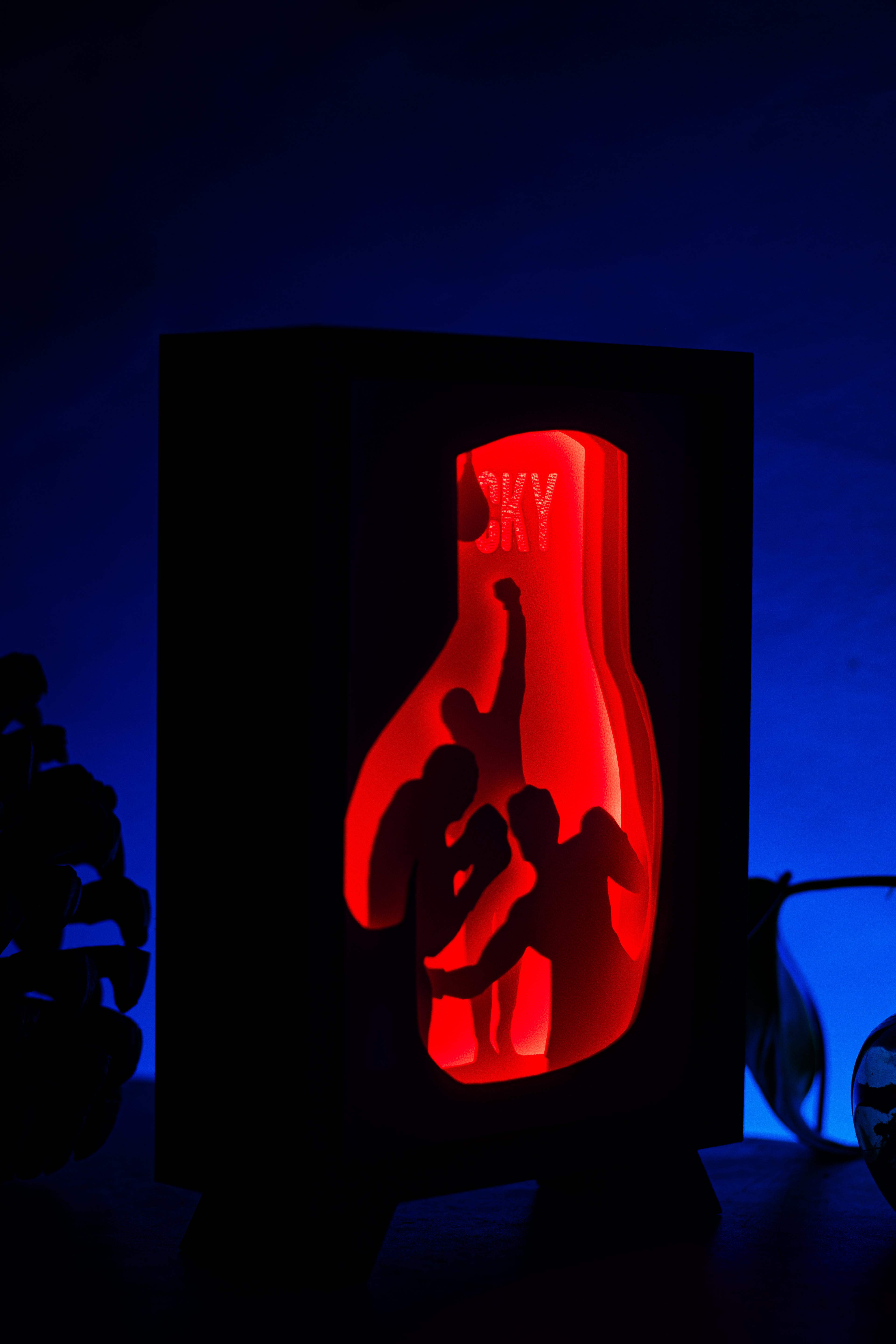 Rocky Balboa Shadowbox | 3D Layered RGB LED Art Décor