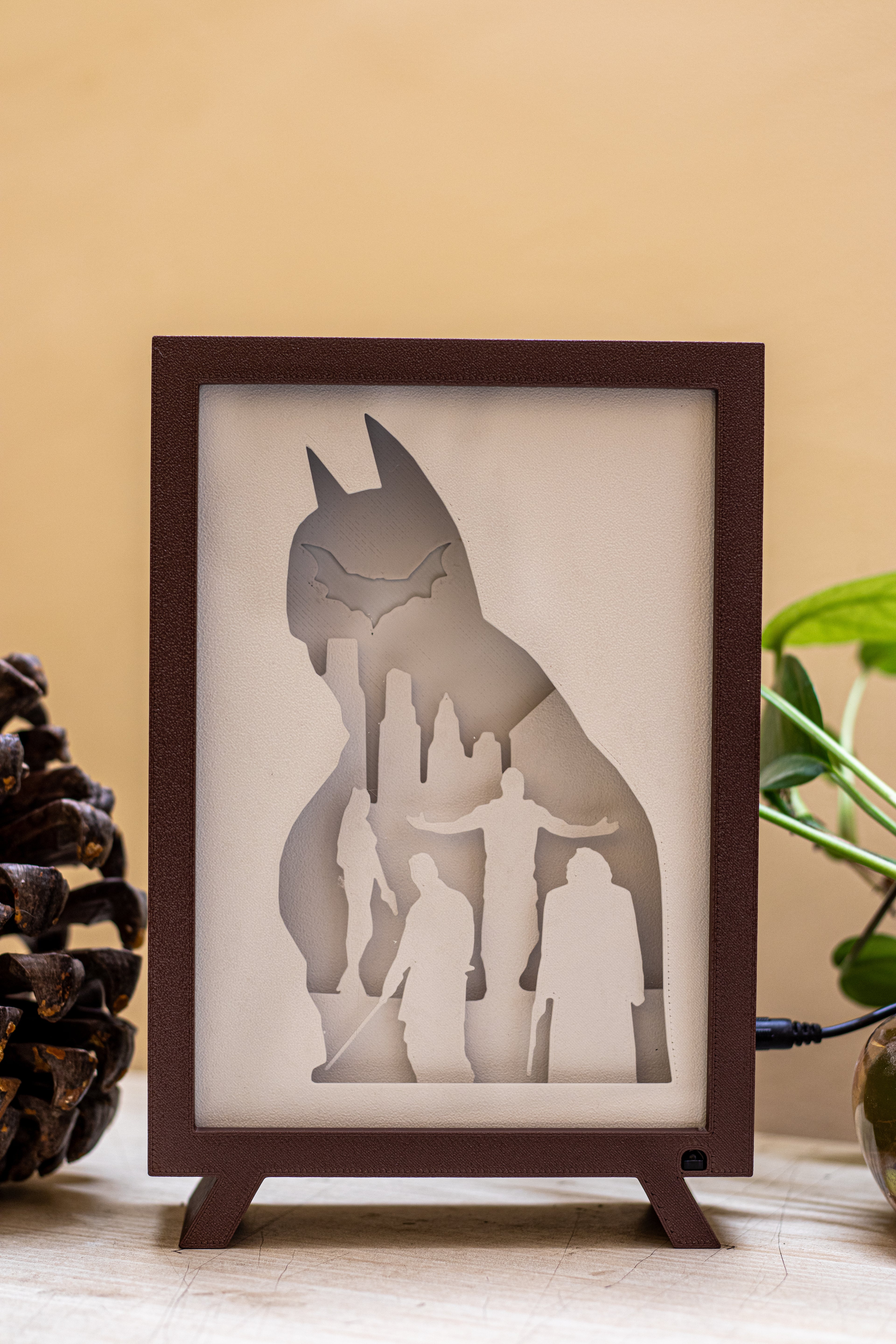 Batman The Dark Knight Shadowbox | 3D Layered RGB LED Art Décor